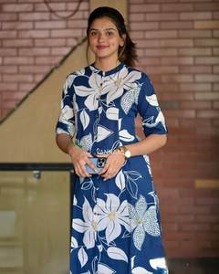 COLECCIÓN DE DISEÑADOR DHAMAKA DE VERANO Disfruta de tu verano con nuestro increíble conjunto de pantalones Kurti Elegante conjunto Kurti para este verano - Product Image 3