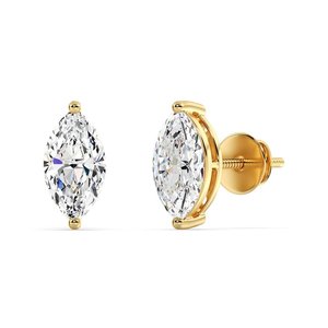 Marquise Cut Lab Grown Diamond Stud <b>Earrings</b> - Product Image 1