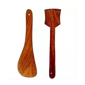 Utensilios de cocina de madera de acacia Cucharas de cocina de madera Juego de 2 utensilios de cocina Cocina - Product Image 4