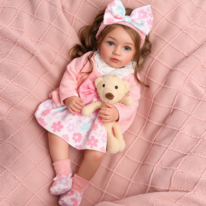 Babeside gerçekçi yeniden doğmuş bebekler Celina 20 ''el işi yürümeye başlayan kız vinil kafa ve Snuggly bez vücut yumuşak oyuncak modeli oyuncak - Product Image 4