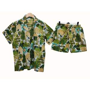 Ropa de dormir india con pantalla impresa a mano, 100% de algodón traje de noche, conjunto de Pijama corto estampado, venta al por mayor - Product Image 1