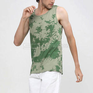 Camiseta Deportiva Sublimada Verde y Blanca para Hombre, Camiseta sin Mangas para Entrenamiento, Chaleco Deportivo Transpirable de Alta Elasticidad - Product Image 4