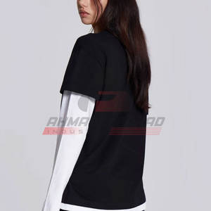 Camiseta de doble capa de último diseño de alta calidad para mujer a la venta 2025 camisetas casuales de estilo clásico a la venta en línea - Product Image 2