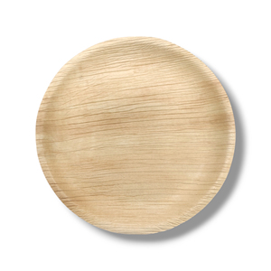 Assiette de mariage jetable de 9 pouces en or blanc personnalisée de haute qualité en bois gaufré pour des dîners de fête élégants - Product Image 6