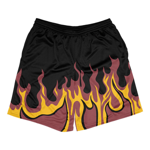 Pantalones Cortos Deportivos de Malla para Hombre, Sublimación Personalizada OEM, 100% Poliéster, Secado Rápido, Transpirables, Cintura Elástica, Estilo Urbano - Product Image 4