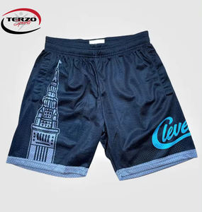 New Desgin Summer Mesh <b>Shorts</b> Wholesale Basketball Polyester With Zipper Pockets Gym Blank <b>5</b> <b>Inch</b> <b>Inseam</b> Mesh Men <b>Shorts</b> - Product Image 2