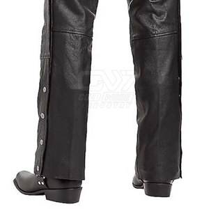 Chaps en cuir pour hommes, conception de logo personnalisé à prix raisonnable, utilisation en extérieur, couleur unie, hommes délavés - Product Image 5