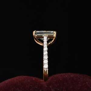 Anillos de Moissanita Radiante de 4 Quilates al por Mayor, Diseño de Joyería de Plata de Ley 925, Anillo de Moissanita de Boda con Certificado Gra - Product Image 4