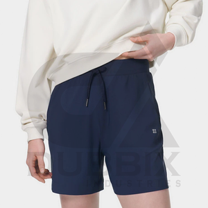 Pantalones cortos de mujer Fitness corto 100% algodón personalizable Logo pegatina Color patrón diseño pantalones cortos de mujer - Product Image 4