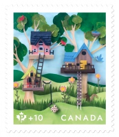 Timbres-poste canadiens, timbres-poste floraux, timbres-poste éternels, rouleau de 100 autocollants de voyage, accessoires de décoration, autocollants Visa, autocollants pour journal intime