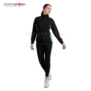 Survêtement de jogging pour femmes Ensemble deux pièces avec veste zippée et pantalon de jogging taille haute Survêtement de jogging élégant pour femmes - Product Image 3