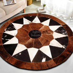 Alfombras de piel de vaca hechas a mano para sala de estar, pelo de vaca Real, cuero crudo, pieles de animales impresas, cinturón utilizable, sofá, bolso, colchón - Product Image 5