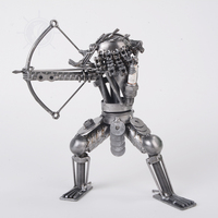 OMH MS001 Cesta Náutica Asiática Única - Escultura de Metal Esmaltado Hecha a Mano, Estilo Náutico, Origen Vietnamita, para Manualidades y Decoración Festiva