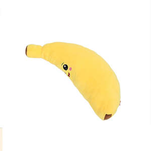 Jouet à mâcher pour chien en peluche écologique en forme de banane, interactif, durable, avec son, pour la santé dentaire - Product Image 1