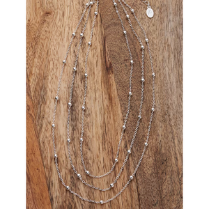 Nouveaux colliers à pendentif en argent superposés, à plusieurs couches, tendance - Product Image 1