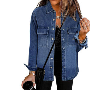 Veste en jean tendance parfaite pour les tenues de rue et décontractées Veste en jean de qualité avec coutures élégantes et look soigné - Product Image 1