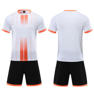 Conjunto de Uniforme de Fútbol Personalizado, Camiseta y Pantalones Cortos de Fútbol con Cuello en V, Transferencia Térmica, 100% Poliéster, Secado Rápido, Impresión de Logotipo OEM para Equipos - Product Image 3