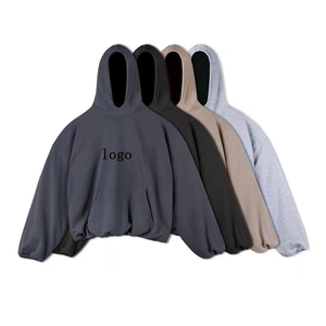 Sudadera con Capucha Personalizada de Doble Capa para Hombre, Estilo Deportivo, Holgada, sin Cordones, de Alta Calidad, para Impresión, 2026 - Product Image 1