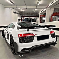 Diffuseur arrière en fibre de carbone sèche avec extensions arrière pour Audi R8 V10 Facelift 2017-2019 S9