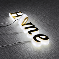 Lettres en acrylique entièrement personnalisables et illuminées pour les enseignes de réception, éclairées par l'avant, éclairées par l'arrière, éclairées des deux côtés