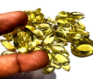 Cuarzo Limón Natural al por Mayor, Piedras Preciosas Sueltas Facetadas, Cuarzo Facetado Amarillo Brillante para la Fabricación de Joyas - Product Image 2