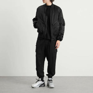 Service de broderie personnalisée Veste bomber MA1 en nylon imperméable décontractée pour l'automne Streetwear avec logo frontal pour unisexe - Product Image 4