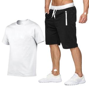 2025 nuevo estilo al por mayor hombres Jogging Shorts ropa deportiva elegante Vintage manga corta 5xlt alto grande conjunto de ropa para hombre High Street - Product Image 5