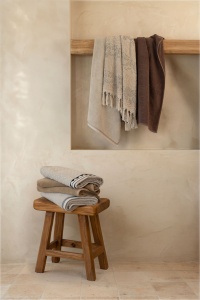 Floral Pattern Cotton <b>Bath</b> <b>Towel</b> Rectangle Woven Home Use Adult Soft Absorbent <b>Towel</b> <b>Set</b> Beige Brown Color - Product Image 1