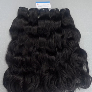 Vente en gros d'usine Cheveux vierges vietnamiens ondulés naturels soyeux Extensions de cheveux humains en trame Cheveux à double trame 2025 Vente chaude - Product Image 1