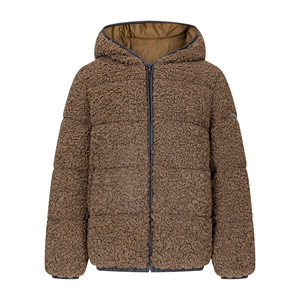 Veste en duvet d'oie pour femme polaire et capuche coupe régulière café/beige coupe-vent et vêtements d'extérieur d'hiver élégants Technique lavée - Product Image 2