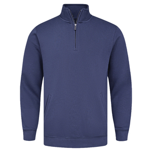 Sudadera de cuello alto con media cremallera para hombre, de talla grande Sudadera con capucha y hombros caídos, chándal en blanco para hombre, ropa de calle informal, OEM de invierno - Product Image 1