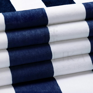 Cabana <b>Beach</b> Large <b>Oversized</b> Aqua Striped Quick Dry <b>Towels</b> Navy Blue Custom Logo Design Cotton Microfiber Material Pool Swim - Product Image 2