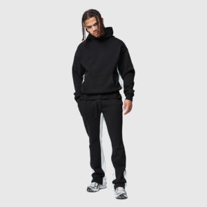 2025 Original Logo Cotton Tech Fleece hombres chándal 2 uds Material grueso hombres sudadera y pantalones de chándal para otoño transpirable - Product Image 1