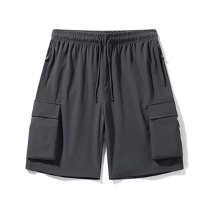 2025 hommes ample Cargo Shorts nouvel été solide motif pantalons décontractés Anti-rides cinq poches conception - Product Image 2