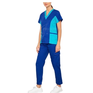 ชุดยูนิฟอร์มพยาบาลแบบใหม่สำหรับทุกเพศ |   ชุดสครับผ้าถักเนื้อนุ่มระบายอากาศได้ดี ผลิตจากผ้าฝ้ายผสมโพลีเอสเตอร์ สำหรับโรงพยาบาล |   ชุดพยาบาลแบบสั่งทำพิเศษ - Product Image 2