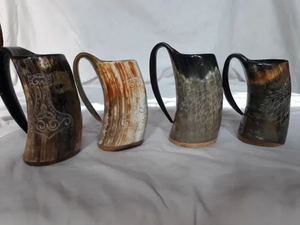 La plupart des ventes Rustique Viking Tankard Corne Calice Personnalisé 700/800ml Capacité Traditionnelle Américaine Style Chope à Bière - Product Image 2