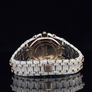 Reloj Automático HPHT con Diamantes Cultivados en Laboratorio, Diseño Iced Out, Movimiento Japonés, Función de Fecha, Reloj de Lujo de Acero Inoxidable para Hombre - Product Image 3