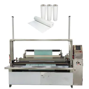 Non woven Roll Perforating Rewinding Machine Disposable Massage Bed Sheet Couch Cover Paper Roll Rewinding Machine