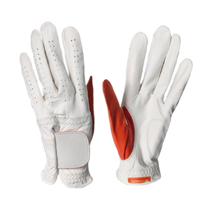 Gant de golf personnalisé en cuir Cabretta blanc, qualité supérieure, durable, léger, respirant, sportif, à doigts complets, réglable - Product Image 1