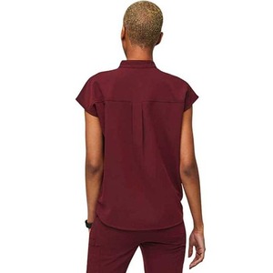 ชุดยูนิฟอร์มพยาบาลผ้าถักผสมสแปนเด็กซ์/โพลีเอสเตอร์สำหรับผู้หญิง ขายส่ง ป้องกันรอยยับ ยืดหยุ่น ตรวจจับเข็มได้ เหมาะสำหรับงานโรงพยาบาล - Product Image 6