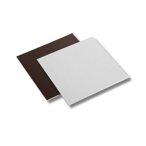 Plateaux à gâteau carrés jetables en carton brun et blanc, couleur unie, qualité commerciale, usage alimentaire - Product Image 1