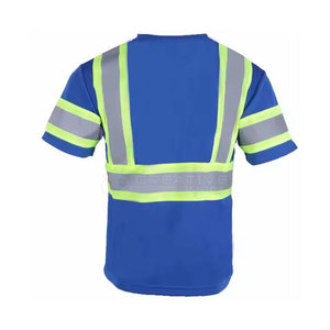 Chemise de sécurité haute visibilité avec vêtements de travail à bandes réfléchissantes pour la construction et la sécurité routière - Product Image 6