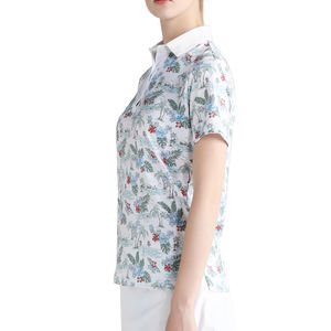 Polos de mujer superventas, manga corta, transpirable, poliéster para montar a caballo, secado rápido, logotipo personalizado, ropa informal de Color personalizado - Product Image 4