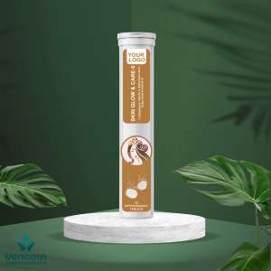 Etiquetado Privado, Tabletas Efervescentes para el Cuidado de la Piel Fortificadas con L-Glutatión, Vitamina C y Vitamina E, Fabricante de Terceros - Product Image 1