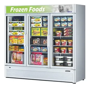 Congelador Eléctrico Turbo Air TGF-72SD-N de 60.43 pies cúbicos, Exhibidor con 3 Puertas de Vidrio y 12 Estantes - Product Image 2