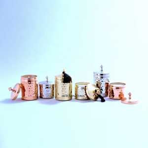 Pot en métal personnalisé à étiquette privée pour le moulage de bougies en cire de soja, décoration d'intérieur, pot à bougie vide en cuivre et en laiton à bas prix - Product Image 3