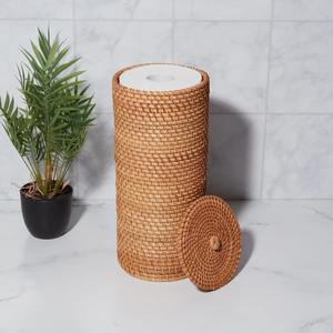 Floor toilet paper holder with lid Handmade <b>Storage</b> <b>Box</b> Eco-Friendly Natural Home and Home Decor Wholesale from Vietnam - Product Image 4