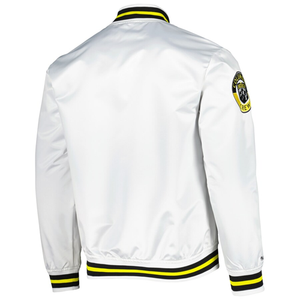 TITLISTS-Chaqueta Bomber con Logotipo Personalizado para Hombre, Cazadora con Cremallera de Algodón Satinado Blanco, HBCU, Estilo Vintage, Invierno - Product Image 2