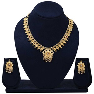 Venta al por mayor 14K 18K 24K chapado en oro de las mujeres tradicionales de moda collares latón oro lleno de joyería para ocasión de la boda - Product Image 1