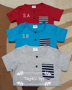 Nueva Colección de Verano, Camiseta Casual para Hombre, Manga Corta, Cuello Redondo, Color Sólido, 100% Algodón Canvas, Ecológica, Secado Rápido para Niños - Product Image 2